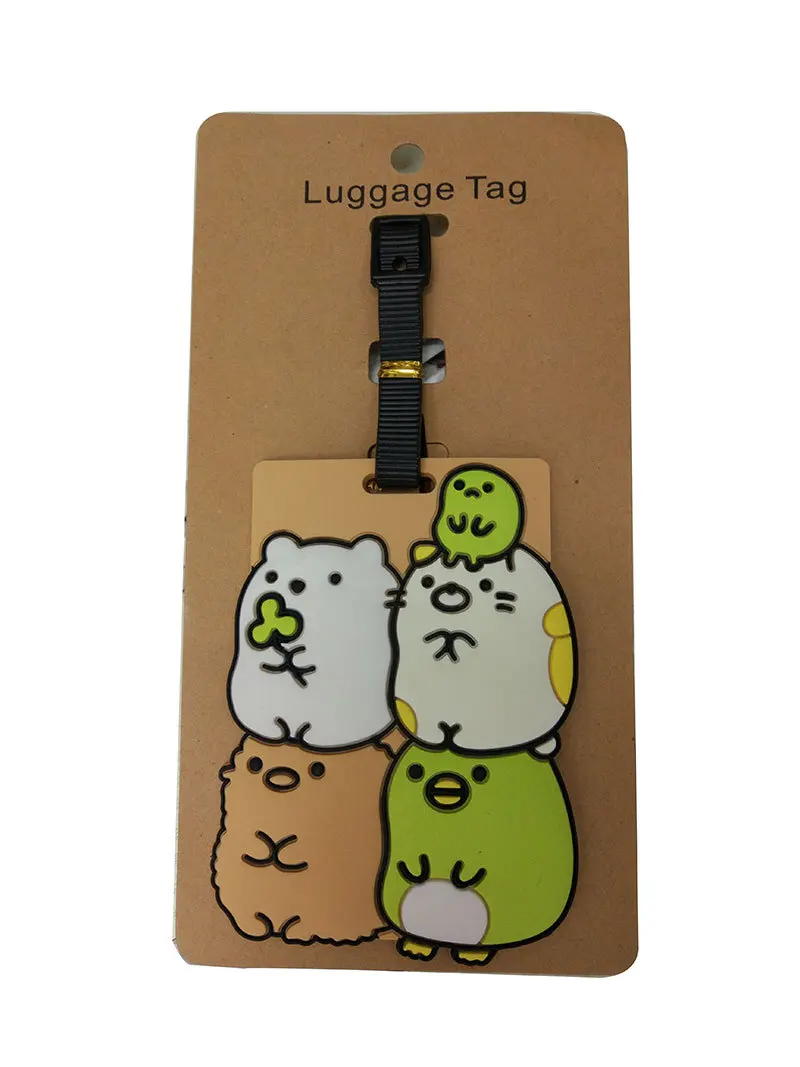 Японский мультфильм sumikkogurashi аксессуары для путешествий силиконовый гелевый багажный ярлык чемодан ID адрес держатель посадочная бирка портативный ярлык