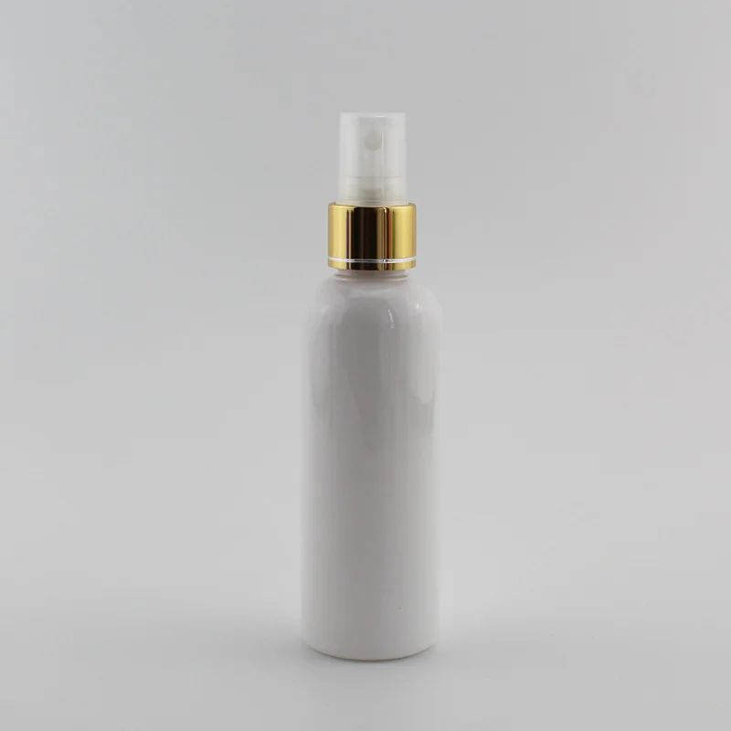 White Bottle Clear 100 мл X 50 спрей пластиковый флакон для духов, 100cc спрей для закрепления макияжа насос контейнер бутылки для многоразового использования туман спрей дорожная бутылка - Цвет: White Bottle Clear