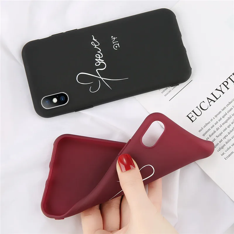 Чехол iPSWOO с сердечками для телефона iPhone 11 Pro Max X XS XR Xs мягкие чехлы из ТПУ надписью