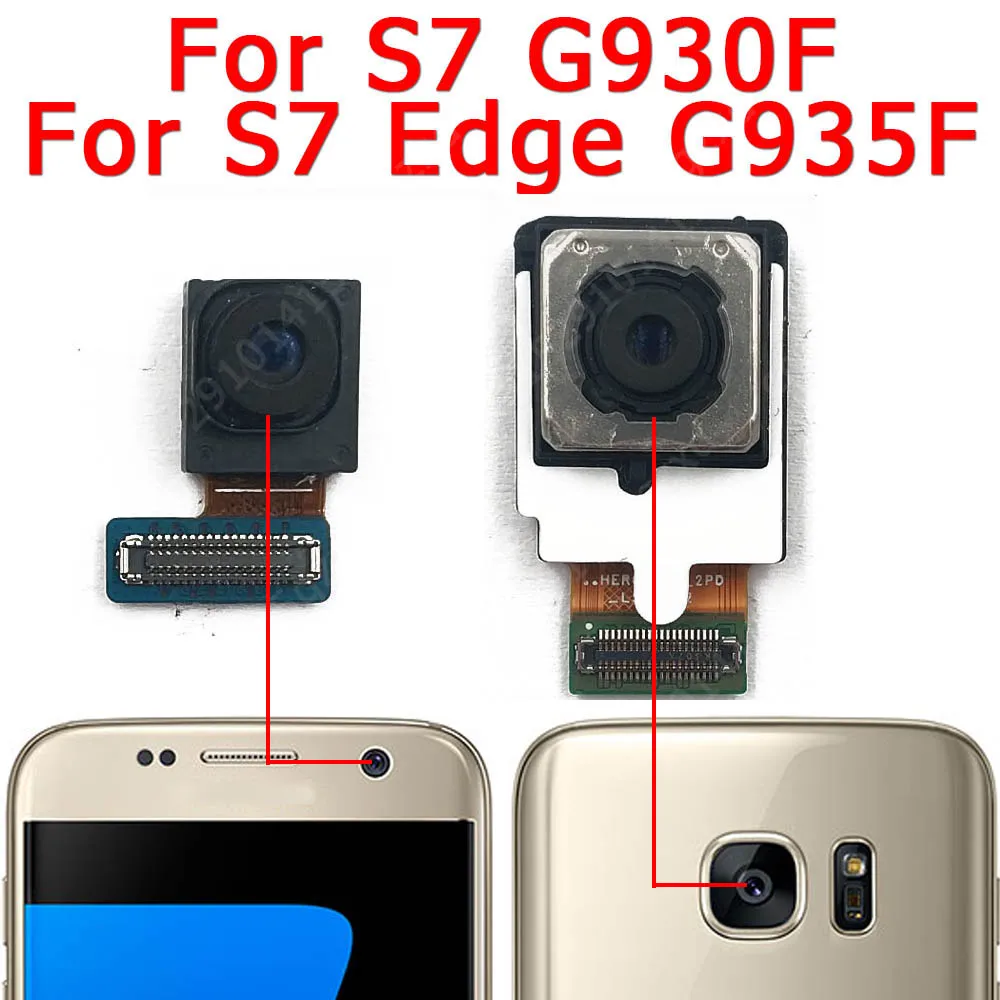 Original For Samsung Galaxy S7 Edge G930F G935F Front Rear Back Camera  Frontal Main Facing Camera Module Replacement Spare Parts