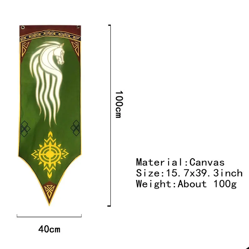 40x100 см Властелин колец Рохан декоративная Растяжка флаг настенный подвесной телевизор школьный бар домашняя школа косплей вечерние флаги