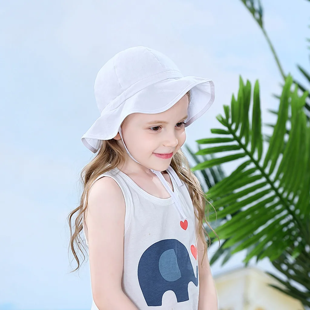 

TELOTUNY 2020 new Toddler Baby Kids Girls Boys Summer Ruffles Candy Solid Sun Hat Cap Sun protection fashion