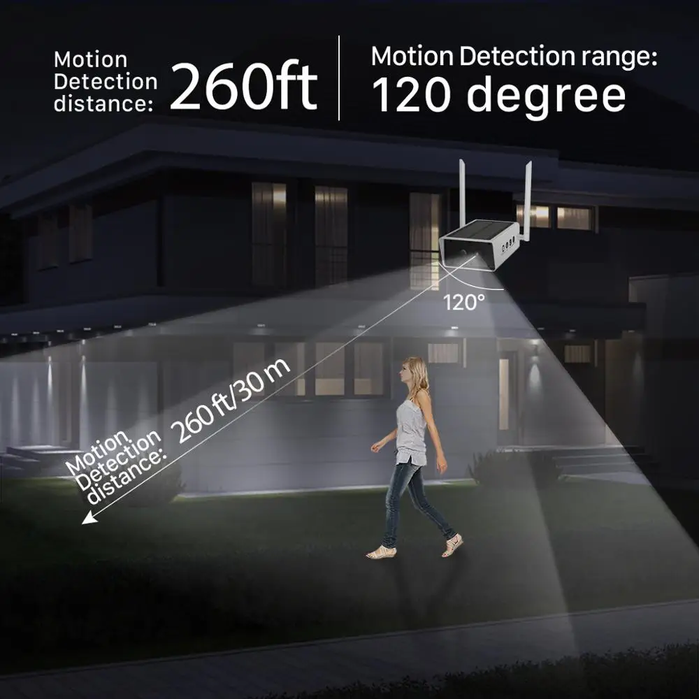 Солнечная Wi-Fi ip-камера 1080P HD беспроводная камера безопасности с зарядкой от аккумулятора для наружного наблюдения