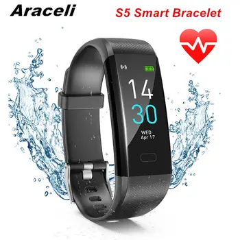 

S5 Smart Bracelet Sport Band Heart Rate Monitor PK For Xiaomi Mi 3 4 Waterproof Fitness Tracker SmartBracelet Wristbands Id115