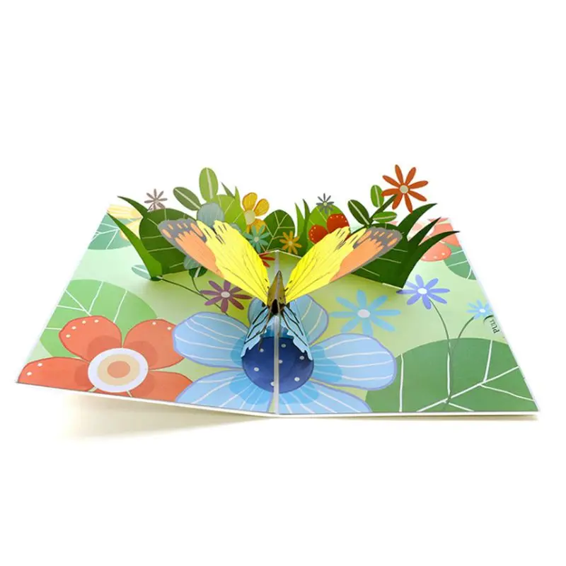  3D Pop Up Cartoon Butterfly Wedding Invitation Card Birthday Christmas Mother's Day Gif D08D - 4.00036E+12