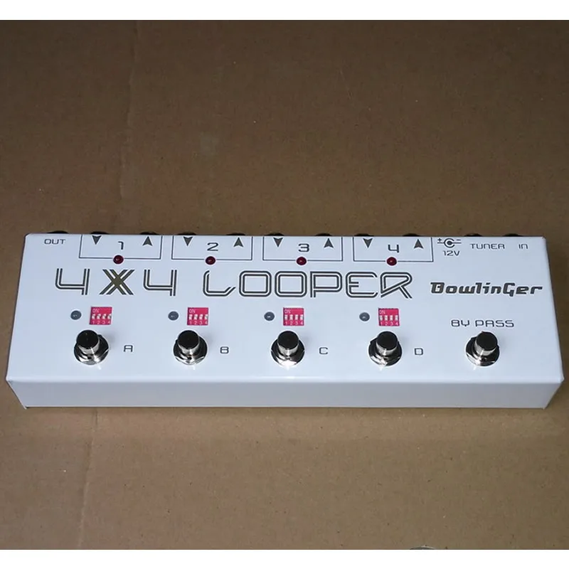

4-channel programmable effector, line selector LOOPER electric guitar pedal effector.