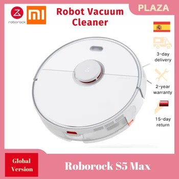 

Xiaomi Roborock S5 Max Robot Vacuum Cleaner Laser Navigation with Large Capacity Water Tank Off-limit Area Setting AI Recharge