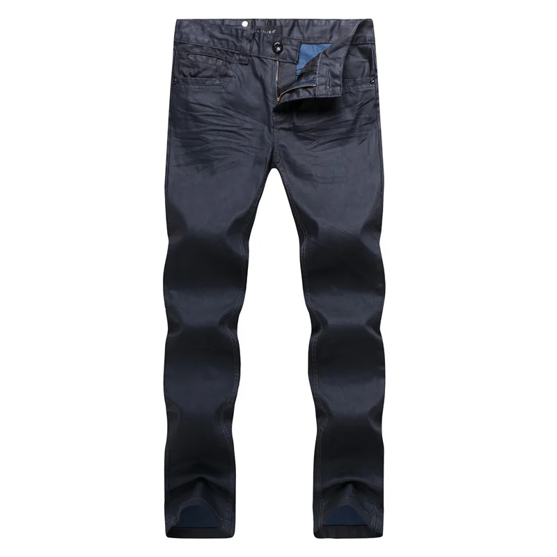 Teen Men Fashion Pure Black Slim Jeans Men Straight Classic Skinny Jeans Size 26-35
