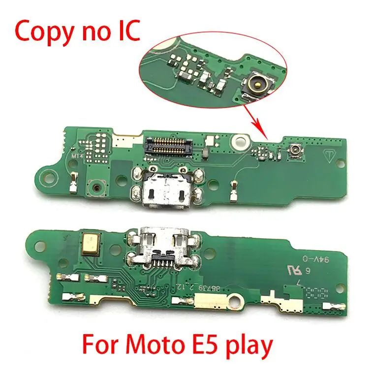 1 шт. разъем зарядного устройства usb разъем док-порта микроплата гибкий кабель для Motorola Moto E4 Plus E5 G4 G6 Play G5 запчасти - Цвет: E5 Play Copy