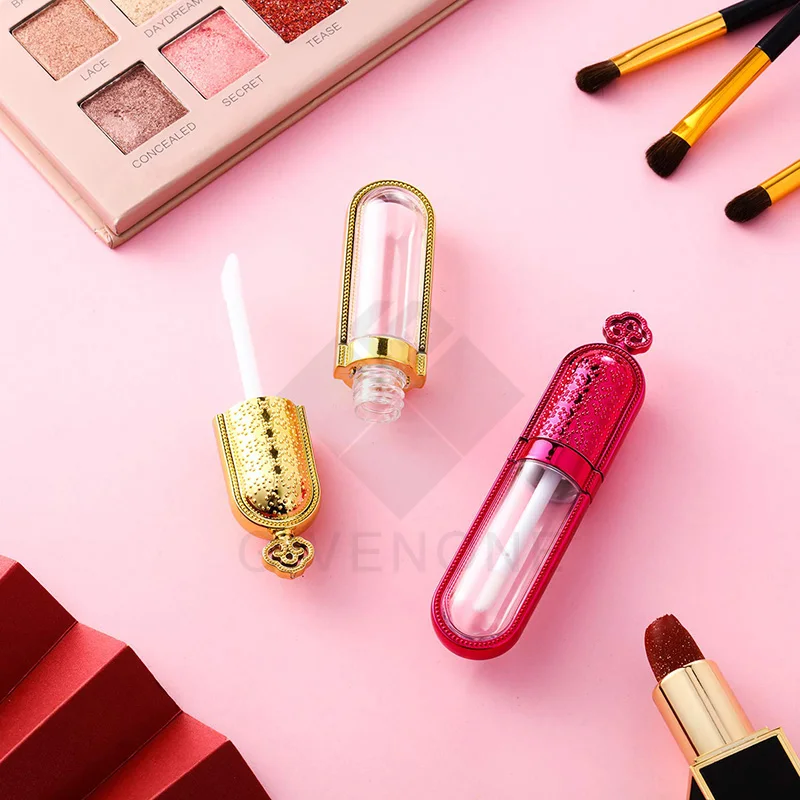 

Wholesale 5ml Empty Lip Gloss Tubes Refillable Crown Shape Lipstick Container Leakproof Exquisite Lip Gloss Cosmetic Container