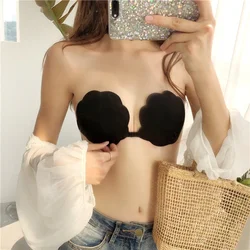 2021 new women breast paste chest patch gather up support silicone invisible non-slip non-marking thick underwear for girls