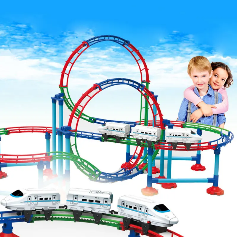 New RC Electric Train Christmas Train Toys Model Railway Set Children's
