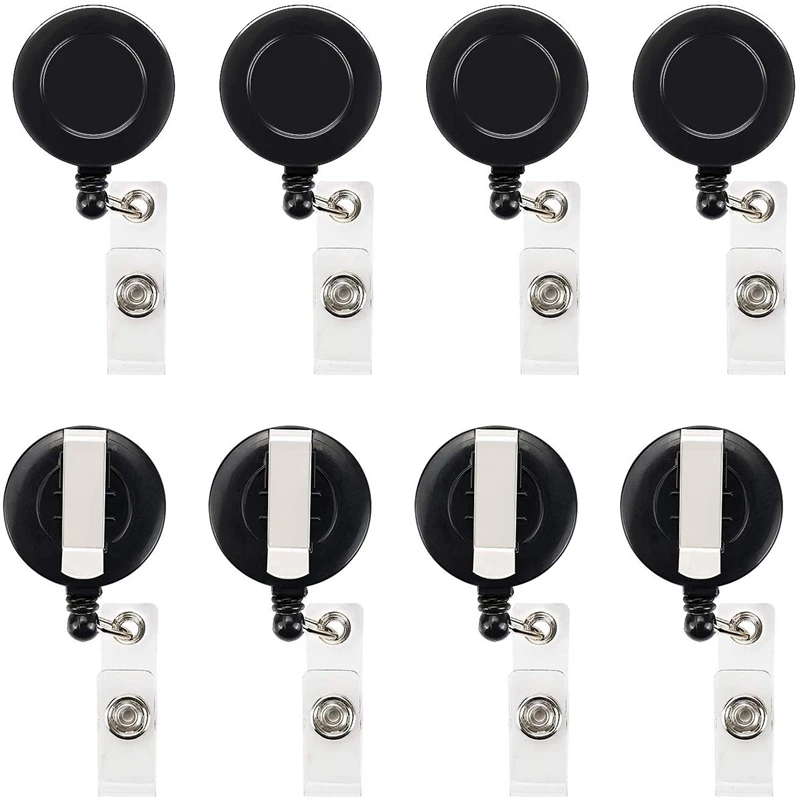 

ID Badge Holder Retractable, 40 Pcs Retractable Keychain Retractable Badge Holder Reel Clip Retractable Lanyard Key Holder for I