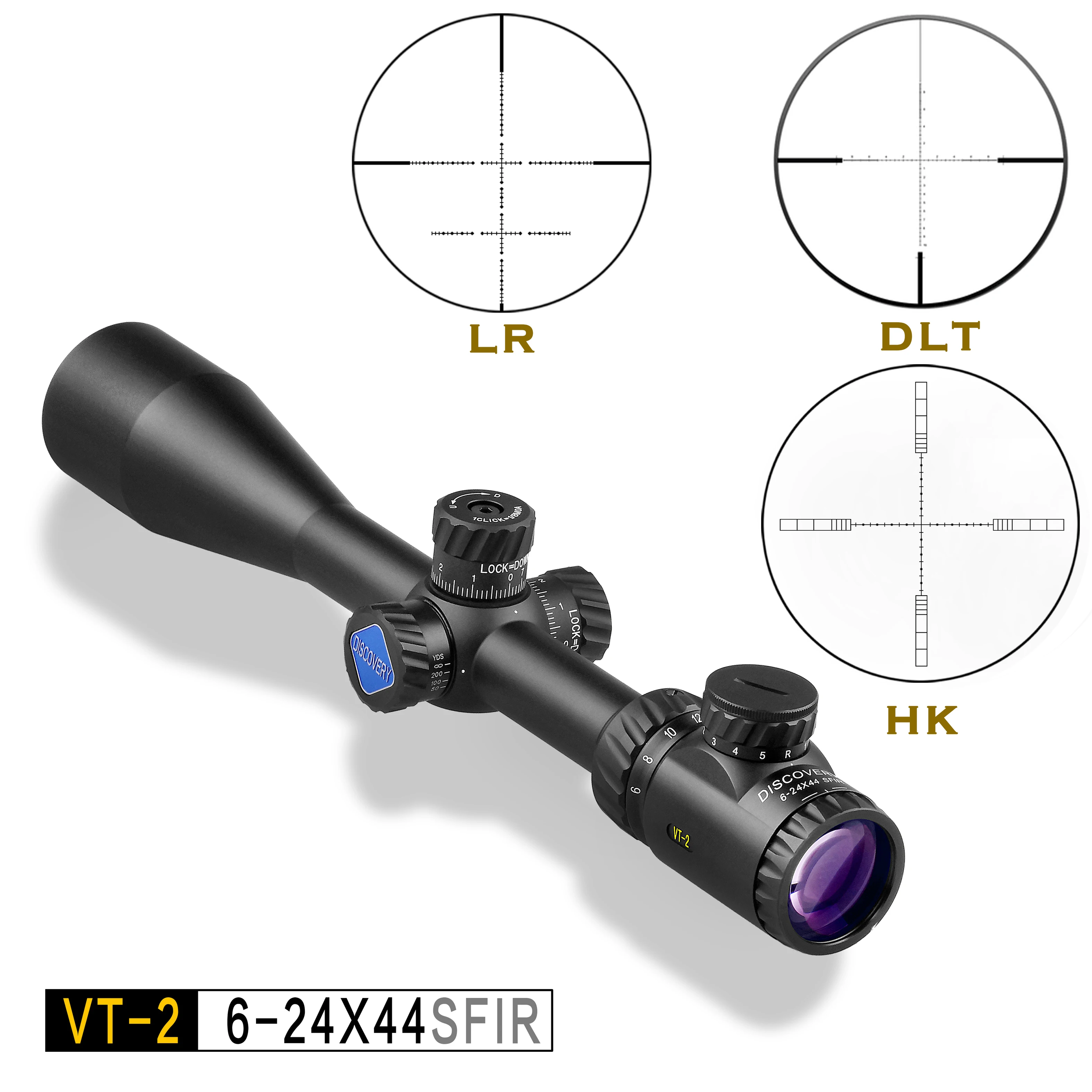 Обнаружение оптический прицел VT-2 6-24X44SFIR тактический прицел Mil-освещенный точечный элемент с боковым фокусом Охотничья винтовка прицел