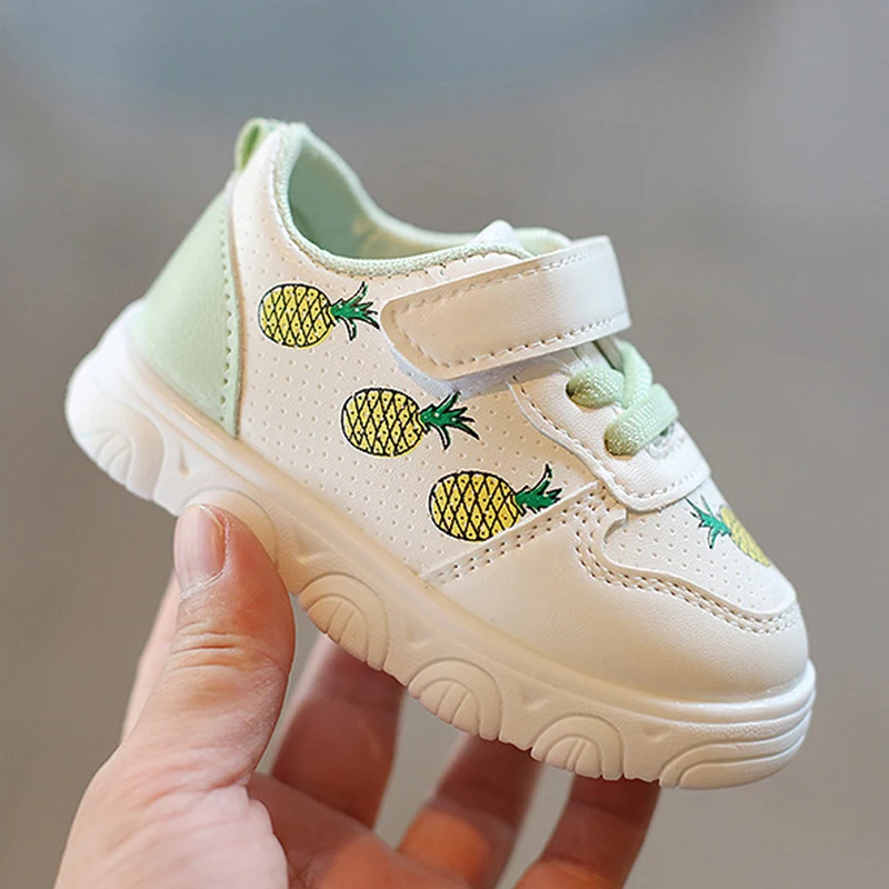 Cute Fruit Baby Girls Shoes Comfortable Leather Kids Sneakers For Girl Toddler Newborn Shoes Soft Bottom First Walker