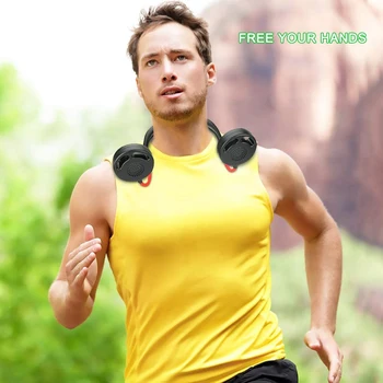 

Portable Hanging Neck Fan 2000mAh USB Mini Air Cooler Rechargeable Wearable Sports Fan with Adjustable 3 Speeds Summer