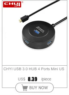 CHYI концентратор USB 3,0 4 порта Высокоскоростной Алюминиевый сплав USB разветвитель адаптер для Macbook PC Компьютерные аксессуары