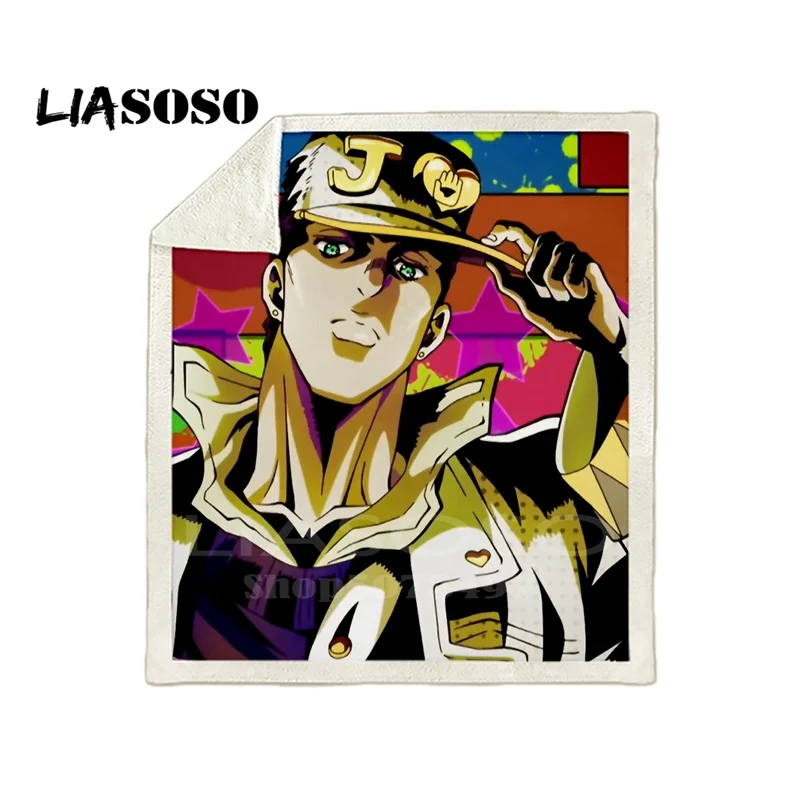 12 Аниме JoJo причудливое 3D напечатанное шерпа одеяло бархатное плюшевое Флисовое одеяло покрывало диване квилт для софы покрывало постельные принадлежности для путешествий - Цвет: 12