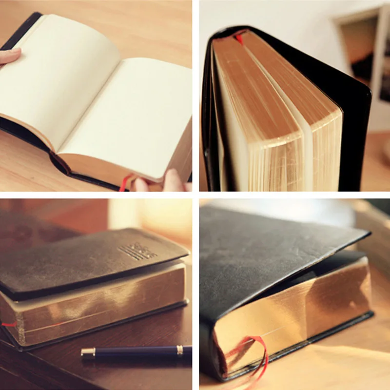 

1pc Vintage Leather Cover Notebook Diary Book Journal Agenda Planner Composition Book Cute Stationery Office School Supplies