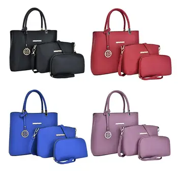 

Large Capacity Clutch Bags 3Pcs/set PU Leather Crossbody Bag Women Stylishing Handbag for Shopping Traveling Ornament