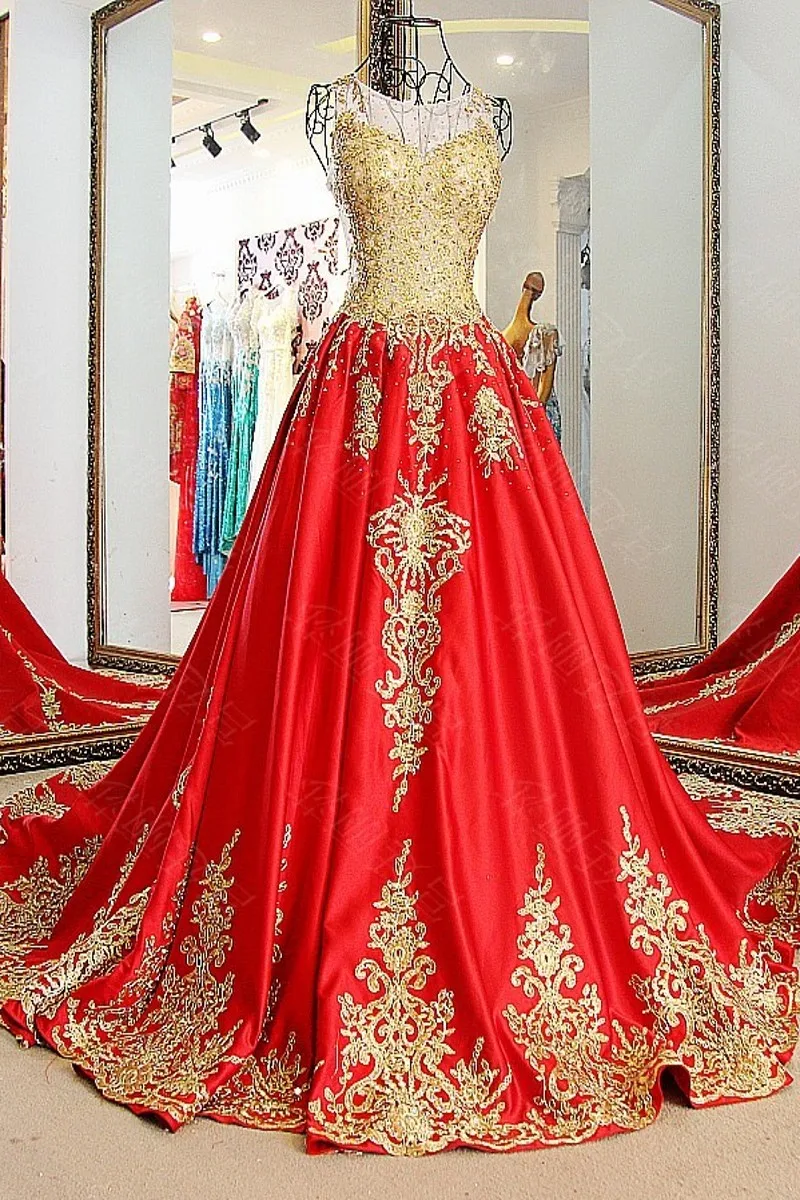 Robe rouge, женское длинное свадебное платье, кружевное, бисероплетение, кристалл, А-линия, о-образный вырез, официальные платья, реальные фотографии, vestido de casamento