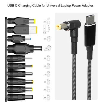 새로운 USB 유형 C 케이블 변환기 어댑터 Hp 레노버 노트북 USB-C 전원 커넥터 잭 플러그 변환기