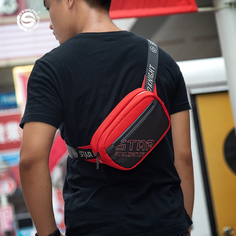 

SFK Reflective Night Waist Bag Motorcycle Bicycle Riding Bags Sport Outdoor Anti Theft Sports Short Trip Messengers Bag
