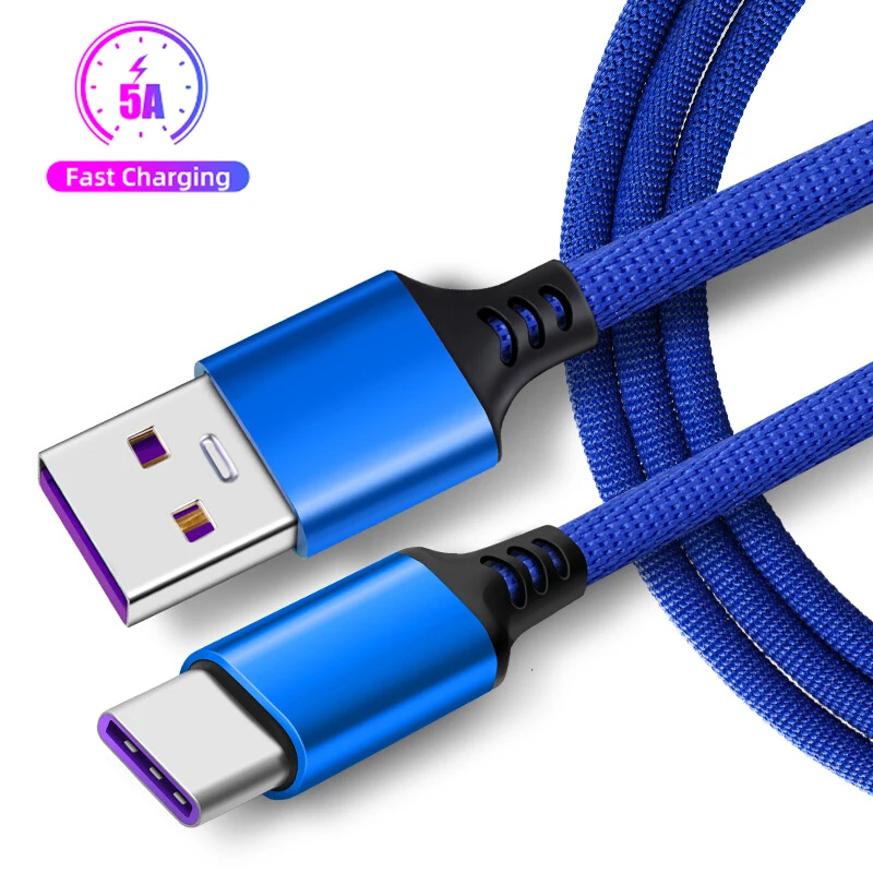 5A usb type C кабель для huawei mate 30 20 Pro Honor 10 USB 3 1 Quick 0 Шнур зарядное устройство телефона