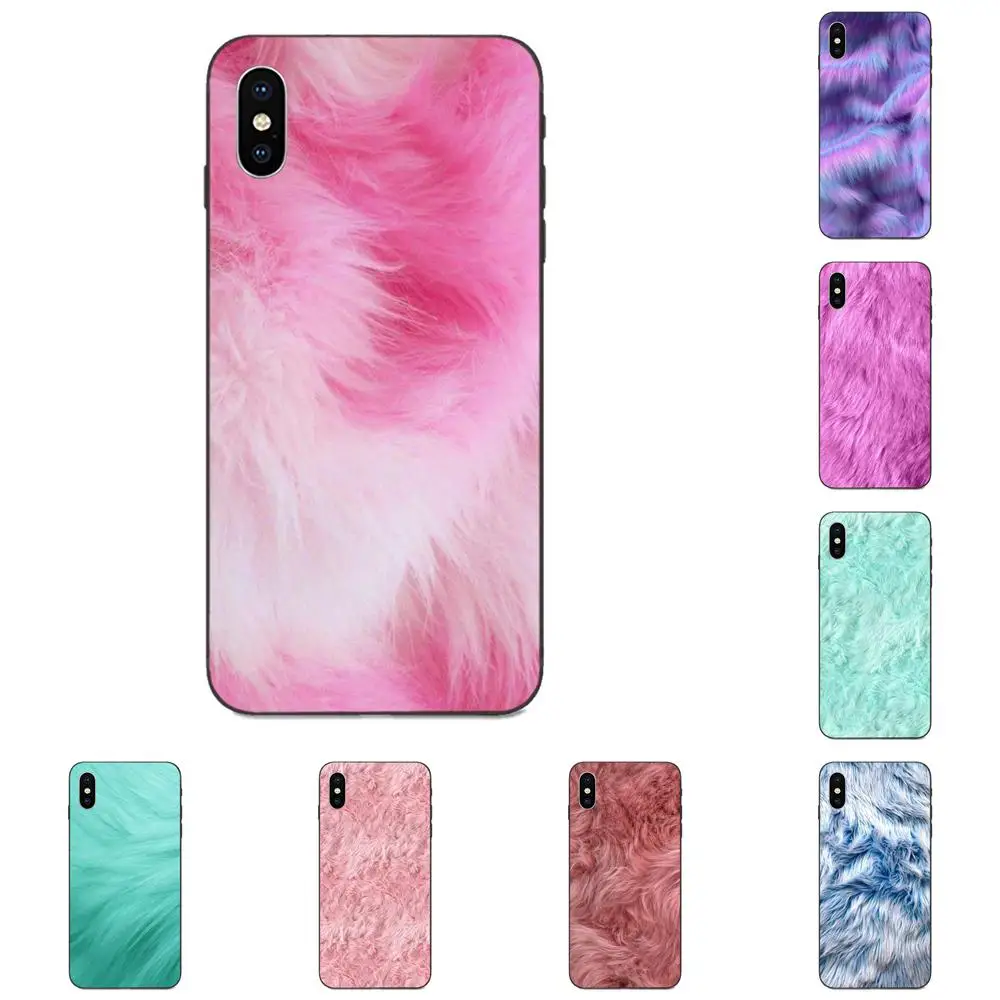 ТПУ популярный хит продаж для Apple iPhone 4 4S 5 5S SE 6 6S 7 8 Plus X XS Max XR меховая текстура