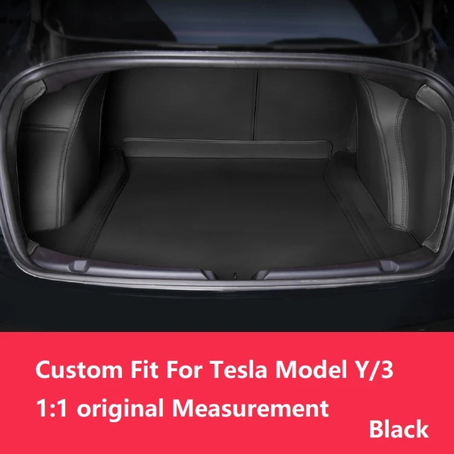 Tesla Modell 3 Y Custom Fit Stamm Matte Auto Innen Zubehör Langlebig Leder  Teppich Für Tesla Frunk Matte Weiß - AliExpress