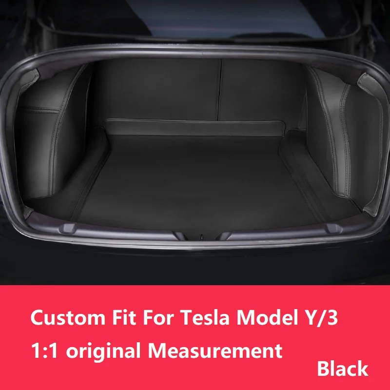 Leather trunk For 2023 to 2024 Tesla model 3 2024 trunk mat boot liner tapis  coffre cargo Tesla model 3 accessories tesla three - AliExpress