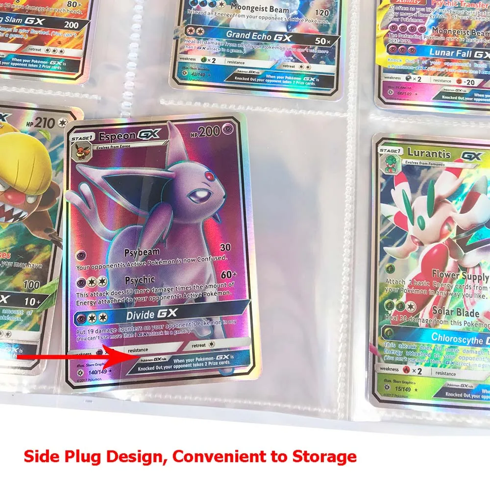 240pcs Cards Holder Album Toys For Novelty Gift Large Capacity Pokemon Cards Book Album Book Top Loaded List Playing Card BC0230 (18)