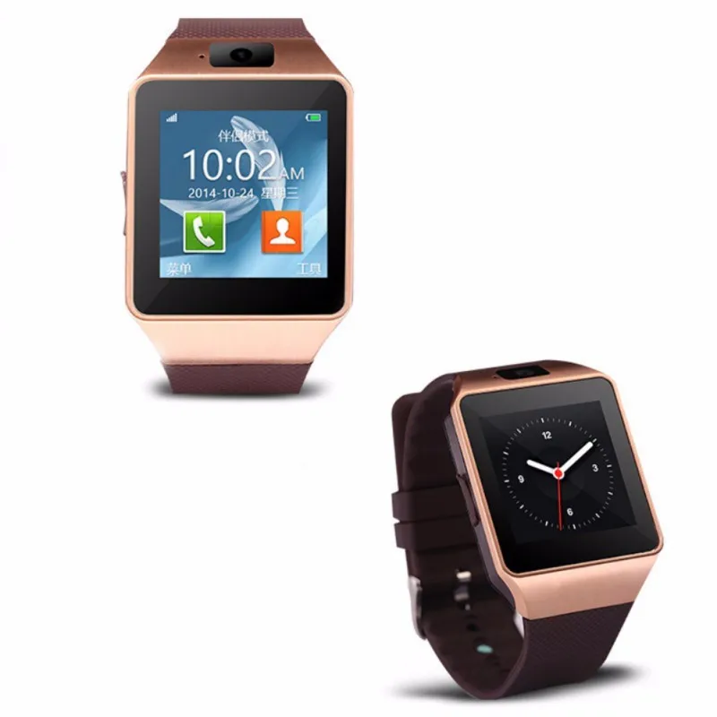 Сенсорный экран Bluetooth Смарт часы DZ09 Smartwatch Поддержка нескольких языков для Ios Android телефонов с камерой наручные sim-карты