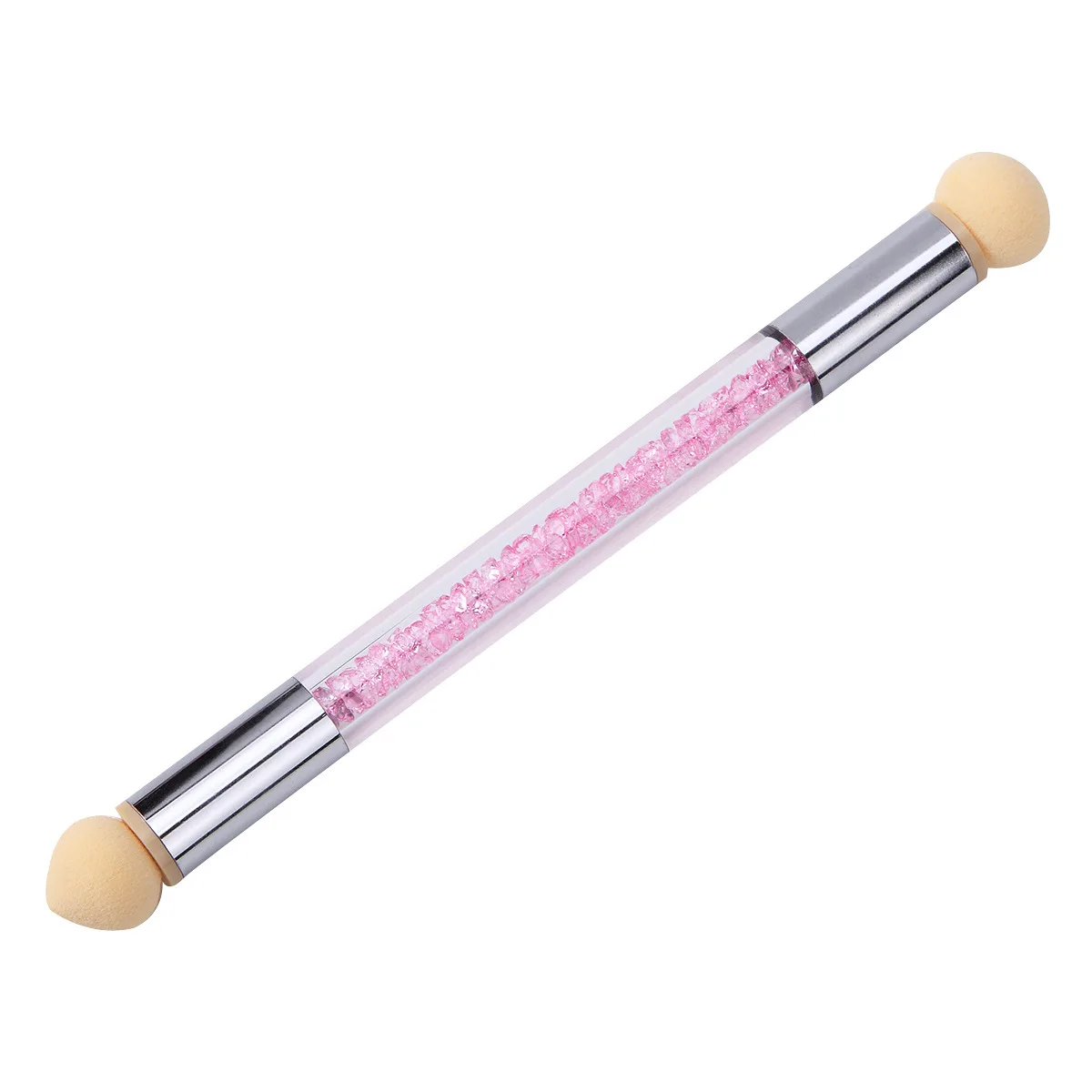 pink stone pen Ручка для вымешивания маникюра, градиентная ручка, точечные мелки, световая обработка, стилинг, печатная ручка, двойная головка, смешивание губок, ручка - Цвет: pink stone pen