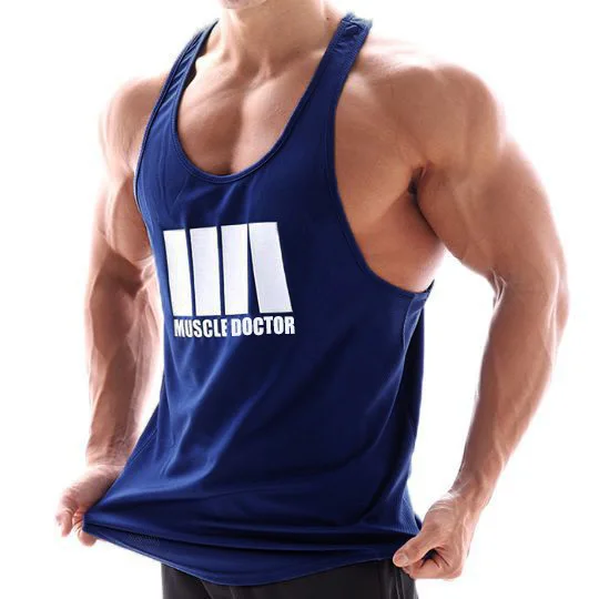 Muscle Dr. Brothers, корейский стиль, свободный, корейский стиль, спортивный жилет, мужской, чистый хлопок, для бега, i-образный жилет, настраиваемый