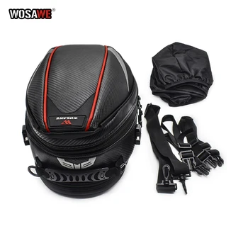 

WOSAWE Motorcycle Waterproof Back Seat Bag Durable Rear Motorcycle Seat Bag High Capacity Rider Luggage saddle tank Tail Bag