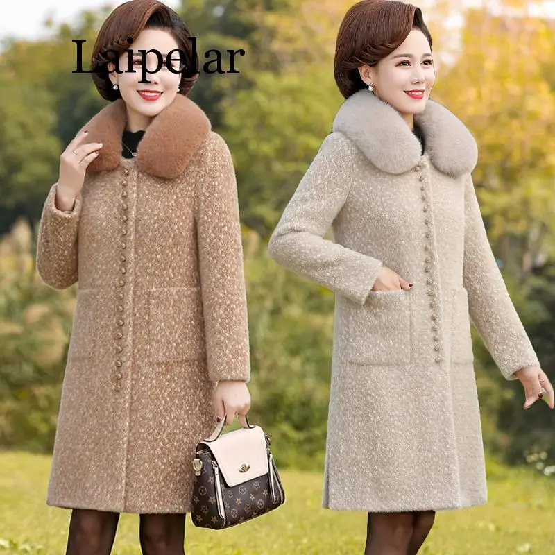 

Plus Cotton Thicken L-4XL Middle-aged Jacket Women's Korean Large Size Water-like Velvet Coat Short Casual Jackets Mother Wear
