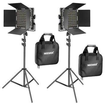 

Neewer 2 Pieces Bi-color 660 LED Video Light and Stand Kit for Studio Photography Video Shooting