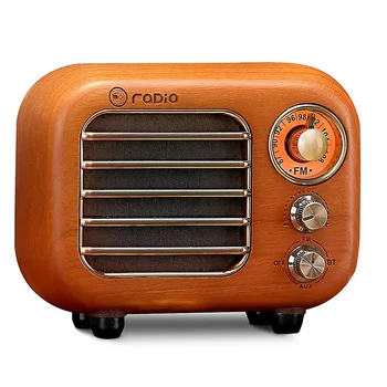 

Retro Radio Vintage Bluetooth Speaker-Cherry Wooden FM Radio with Bluetooth 4.2 Connection, Old Fashioned Classic Style