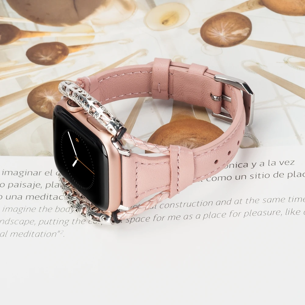 Старинный ремешок для Apple Watch Band кожаный 38 мм 44 мм 40 мм 42 мм сменный ремешок из натуральной кожи для iwatch 5/4/3/2/1