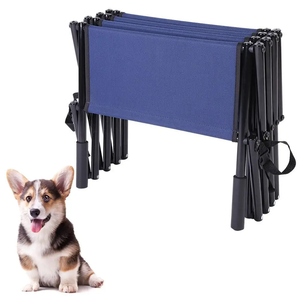 Новый стиль синяя стальная рама лестница для домашних питомцев складная собаки