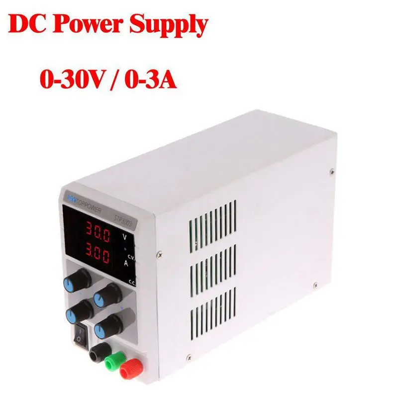 AAAE Top-0-30V 0-3A Мини цифровой модульный источник питания лабораторный Регулируемый DC Ток Напряжение Выход ЕС разъем