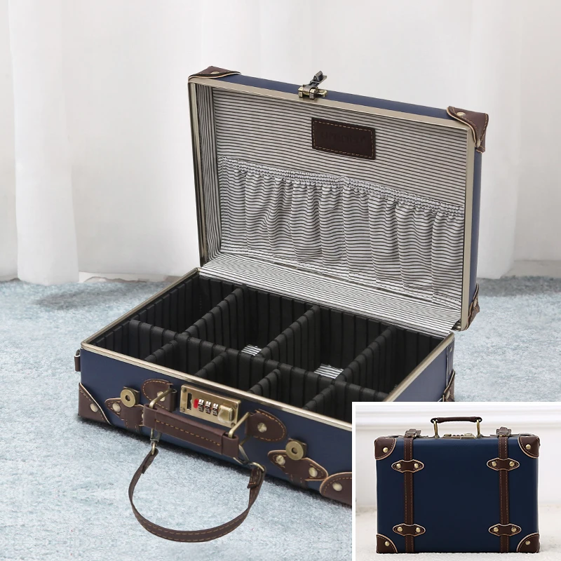 PROD 1005003299002528 Retro Travel Makeup Beauty Embroidery Case Black
Hand Suitcase Luggage Large Capacity Storage Box Luxury PU Cipher
Petite Valise