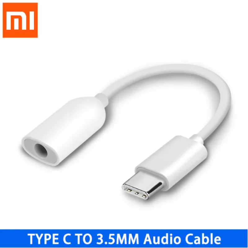 

Original for Xiaomi Male to 3.5mm Female Audio Adapter Type C to 3.5 Headphone Converter for Xiaomi mi 6 9 8 SE a2 redmi k20 pro