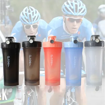 

650ml Protable Shaker Bottle Whey Protein Powder Gym Sports Bottle With Stirring Ball Leak Proof Lid BPA Free High Quality
