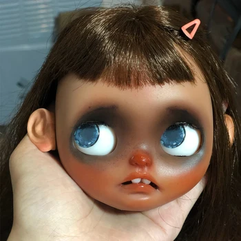 

Blyth Doll Face Plate for diy your blyth makeup Including Back Plate customization doll Nude blyth black skin Fawn makeup