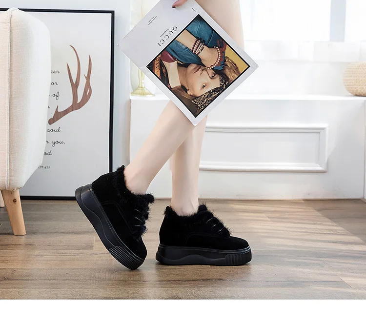 Jookrrix/; женские модные повседневные кроссовки; удобная женская обувь на платформе 5 см; женская теплая обувь из натуральной кожи