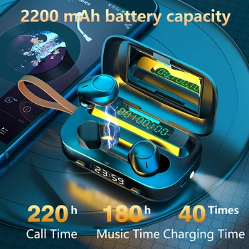 

TWS Wireless Earphones Bluetooth V5.1 Headphones Sport Earbuds Noise Cancelling IPX7 Waterproof Wireless Headset With Microphone