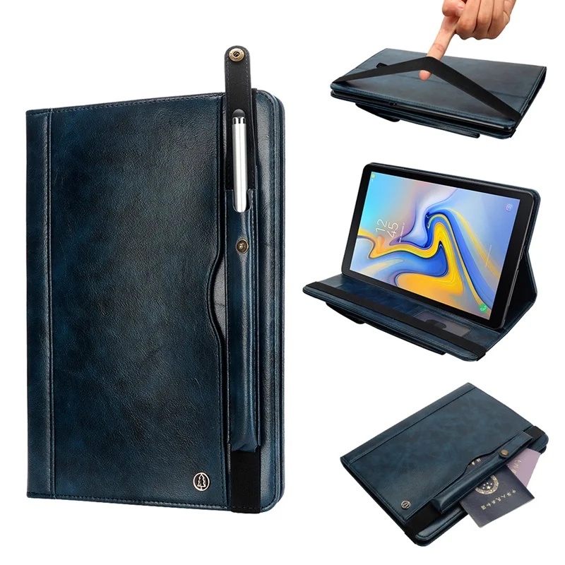 Чехол для Samsung Galaxy Tab A A2 10,5 дюймов SM-T590 T595 T597 чехол с держателем карандаша Смарт кожаный Слот для карт чехол для планшета