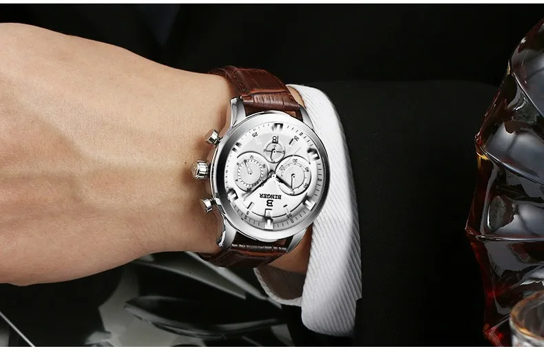 BINGER Luxury Chronograph Sport Watch